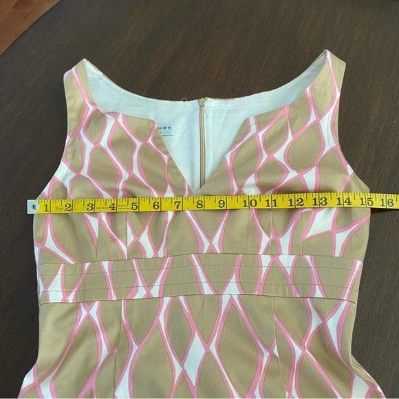 Trina Turk Mod Print Sleeveless Empire Mini Sheath Dress Size 2 - Picture 10 of 12